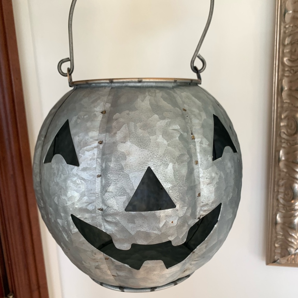 Set of 4 Galvanized pumpkins